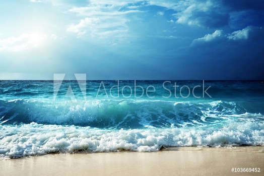 Picture of Waves at Seychelles beach